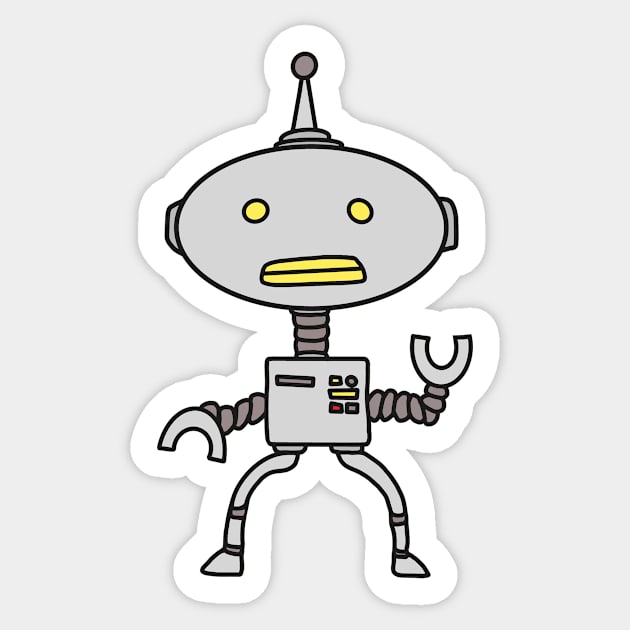 Robot retro Science-Fiction Comic Sticker by Foxxy Merch